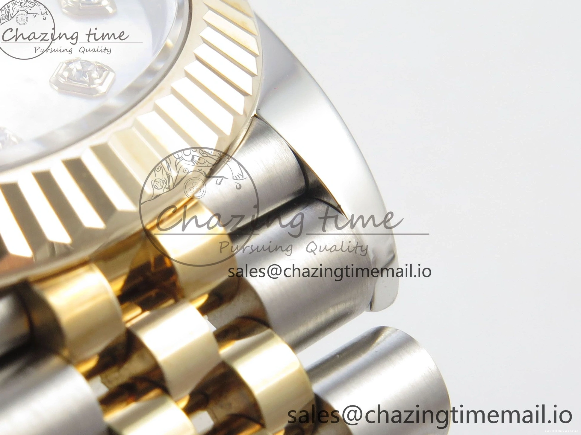 AAA Replica Watches on SS YG Dial DateJust SA Bracelet MOP 1:1 Jubilee Best White Diamond YG 299 Edition 3EF 41mm Chic SS 126333 0106